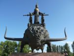 Monument to The Queen Tomyris in Nur-Sultan, Kazakhstan. Photo credit: Jamshid Fayzullaev