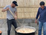 Preparing plov in Ashgabat, Turkmenistan. Photo credit: Sapargylych Rahmanov