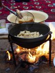 Frying pishme, a beignet-like snack, in Ashgabat, Turkmenistan. Photo credit: Sapargylych Rahmanov