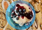 Varenyky with blueberries, Ukraine. Photo credit: Luba Rudenko