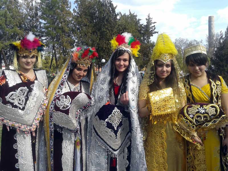 Local women in their Navruz finery. Photo credit: Regina Mnatsakanian