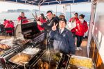 Mealtime greetings on the trip to Franz Josef Land. Photo credit: Jonathan Zaccaria