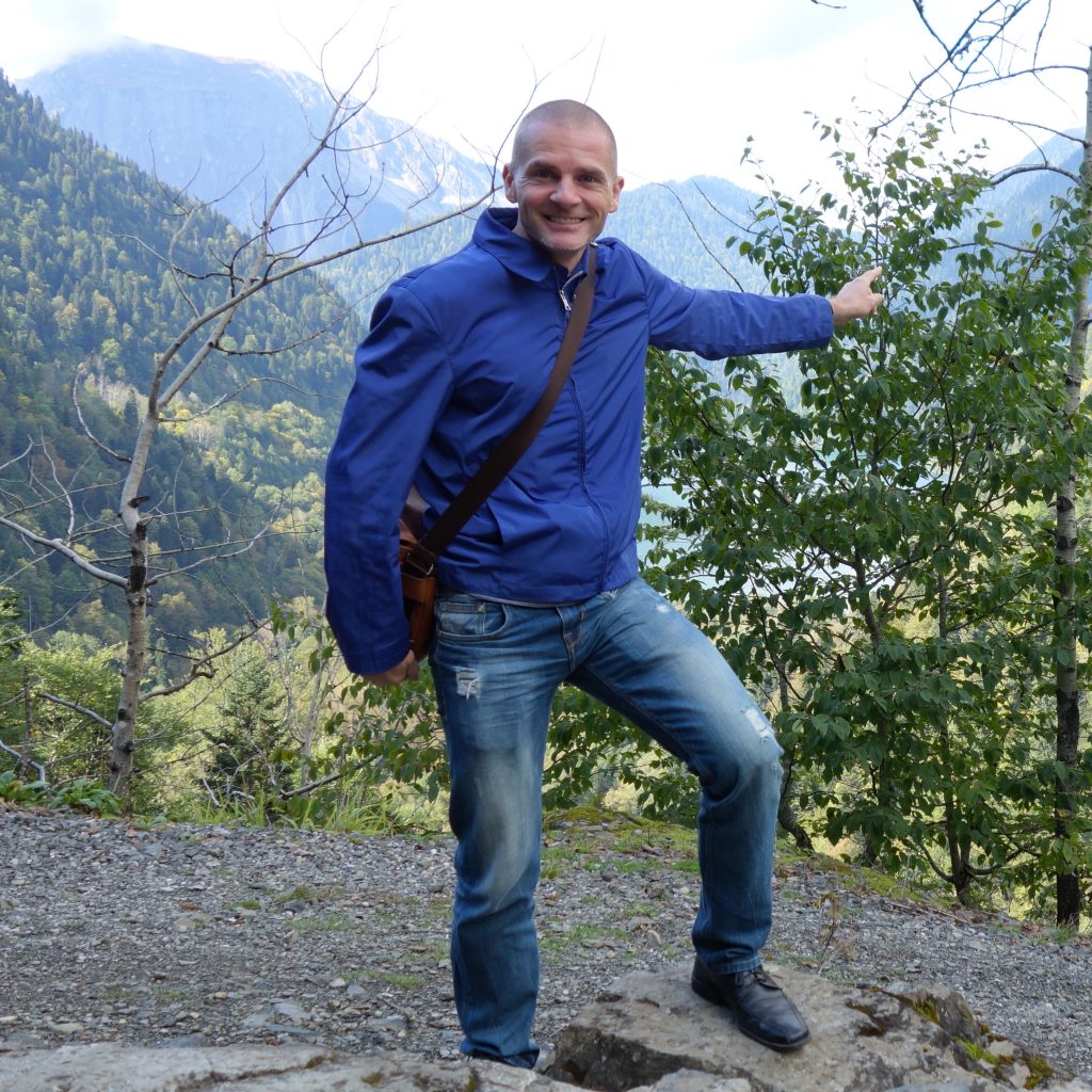 John Seckel enjoys the scenery during a hike. Photo credit: John Seckel