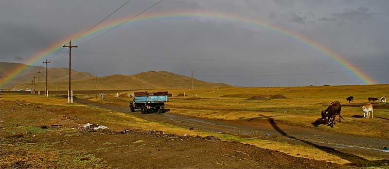 On the road towards Tajikistan and the Pamir Highway. Photo credit: Caroline Eden