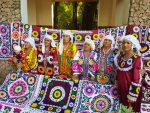 Tajik women displaying their handicrafts in Dushanbe, Tajikistan. Photo credit: Dilshod Karimov