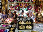 Tajik women display their handicrafts in Dushanbe, Tajikistan. Photo credit: Dilshod Karimov