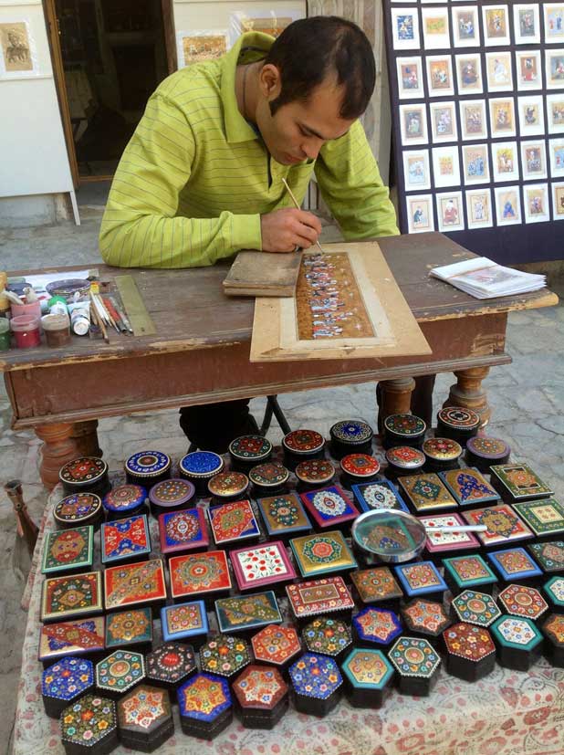 Painted lacquer boxes, Uzbekistan. Photo credit: Michel Behar
