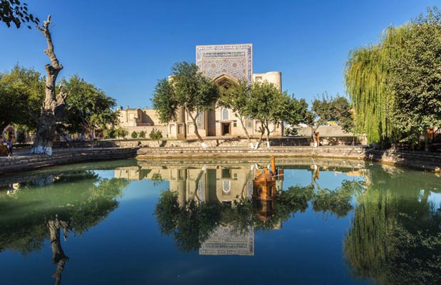 Bukhara’s Lyabi-Hauz is an oasis within a Silk Road oasis, for centuries a place to meet, eat, and relax. Photo credit: Abdu Samadov