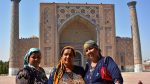 Capturing spontaneous smiles from locals at the Registan, in Samarkand. Photo credit: Bill Thornton