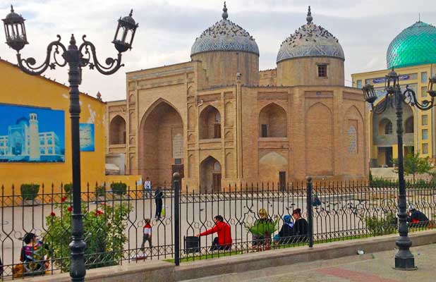 First built in the 12th century, the sacred Muslihiddin Memorial Complex is located in Khujand’s Old Town. Photo credit: Michel Behar