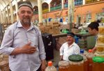 A common greeting in Central Asia: right hand over heart, as here in Khujand, Tajikistan. Photo credit: Michel Behar