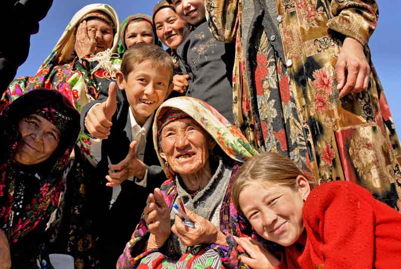 Uzbekistan’s Silk Road generations, young and old. Photo credit: Ana Filonov