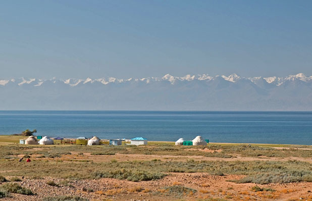 Kyrgyzstan’s Lake Issyk-Kul is the second-largest high-altitude lake in world, a saline lake that never freezes. Photo credit: Richard Fejfar