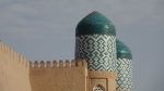 Intricately patterned turquoise-tiled domes mark the entrance to 12th-century Kunya Ark Citadel. Photo credit: Abdu Samadov