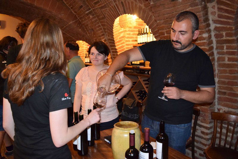 A wine tasting at Vino Underground in Tbilisi. Photo credit: Douglas Grimes