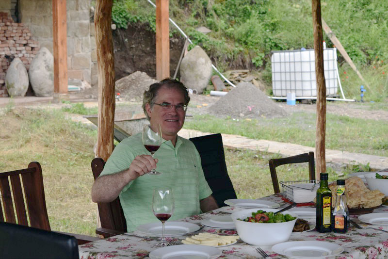 MIR’s co-founder and president, Douglas Grimes, enjoys al fresco wine tasting in Georgia. Photo credit: Douglas Grimes