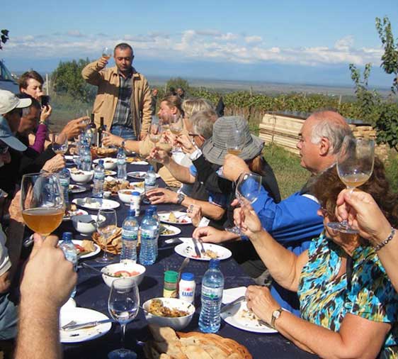 A toast in Signagi, Georgia. Photo credit: Mariana Noble