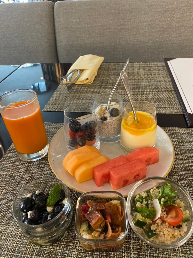 Breakfast at the Jumeirah Emirates Towers Hotel in Dubai. Photo credit: Luba Rudenko