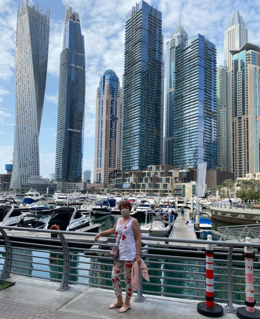 Luba at the Dubai Marina. Photo credit: Luba Rudenko