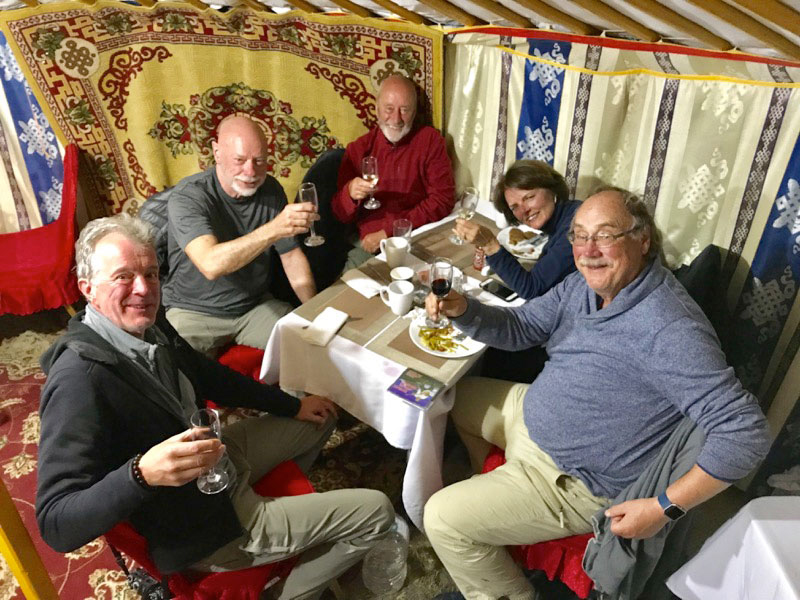 A toast inside a ger in Ulgii. Photo credit: Michel Behar