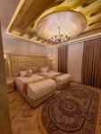 Standard twin room at the new boutique Zarafshan hotel in Khiva.