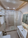 Bathroom at the new boutique Zarafshan hotel in Khiva, Uzbekistan..