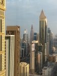View from the 44th floor of Jumeirah Emirates Towers Hotel in Dubai. Photo credit: Luba Rudenko