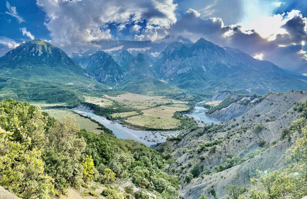 Views on the Vjosë river. Photo credit: Michel Behar