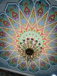 This hand painted ceiling was in a salon attached to one of the larger rooms. Photo credit: Dan Moore