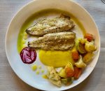 An amazing dish of local fish and grilled vegetables in Albania. Photo credit: Michel Behar