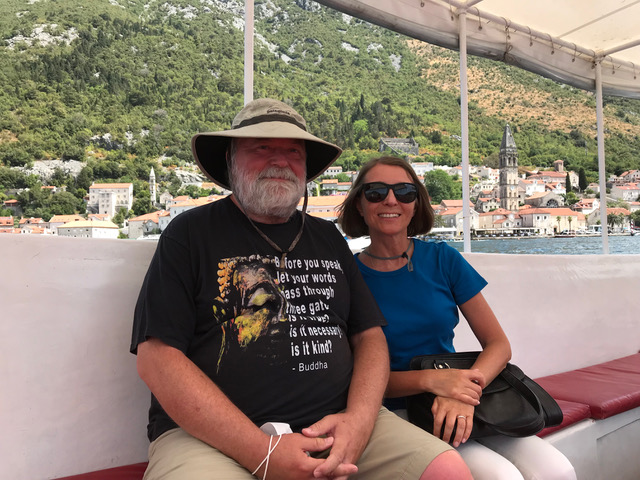 Olga Hayes and her husband Ray on their recent trip to the Balkans. Photo credit: Olga Hayes