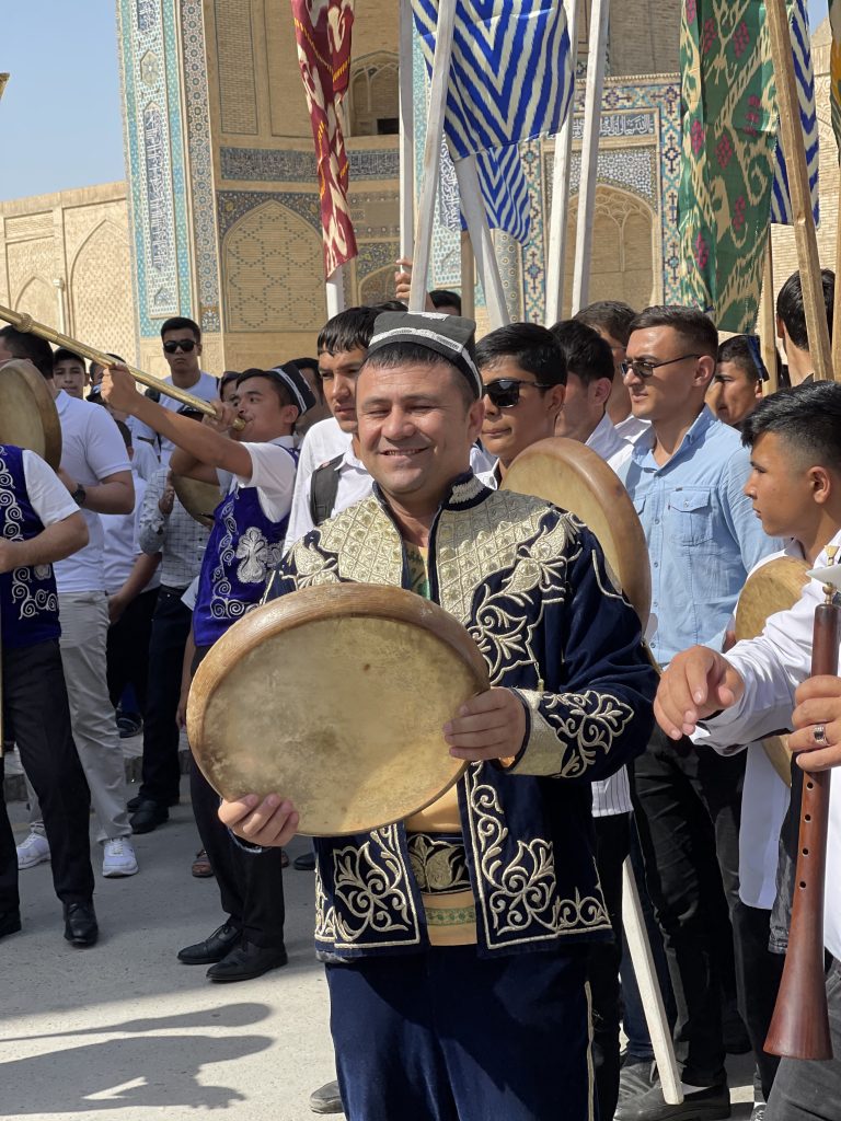 At the festival in Bukhara, Uzbekistan. Photo credit: Abdu Samadov