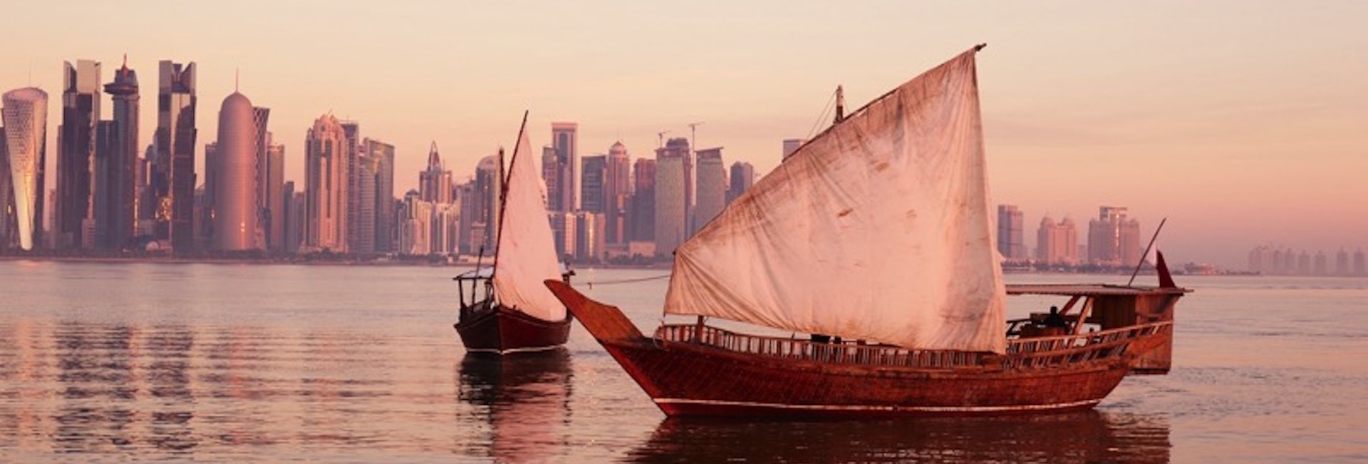 A Qatari Dhow off the Coast of Doha. Photo credit: Qatar National Tourism Council