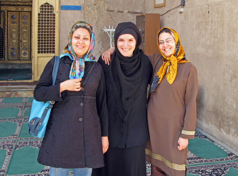 Devin Connolly goes for the traditional look with her Iranian friends. Photo credit: Devin Connolly