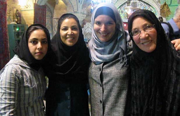 Devin Connolly meets many Iranians in her travels, including these women. Photo credit: Devin Connolly