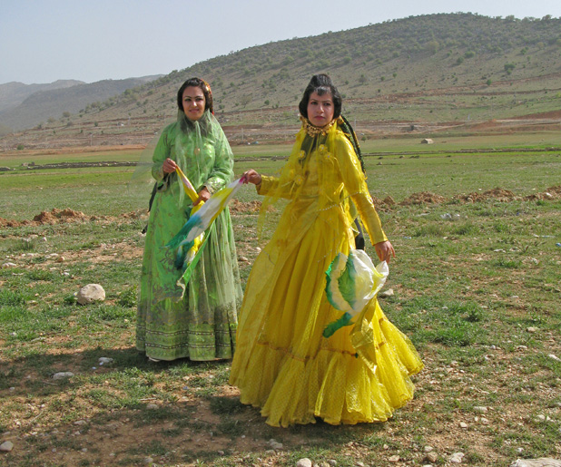 These dresses are made for dancing, nomadic style, in rural Iran. Photo credit: Devin Connolly