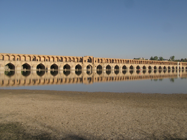 For more than 350 years locals and travelers have crossed the 33 Arches Bridge in Isfahan, Iran. Photo credit: Devin Connolly