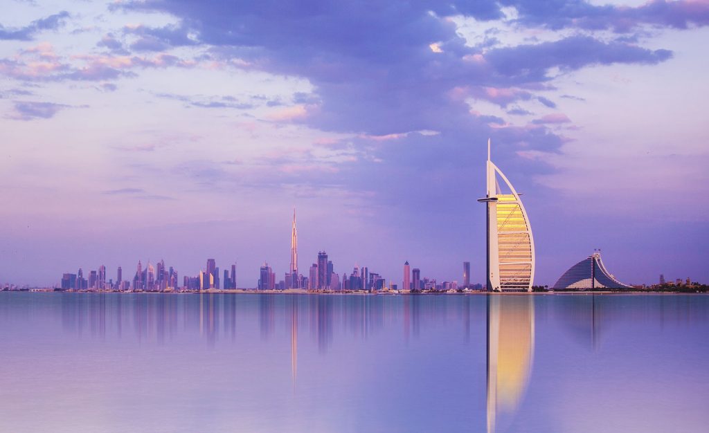 The Dubai Skyline Inclusing the Burj Khalifa and Burj Al Arab. Photo credit: Desert Adventures