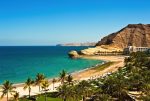Azure water and palm trees near Salalah.