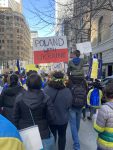 Marching in Seattle's rally for Ukraine. Credit: Joanna Millick