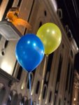 Balloons at a rally in Tbilisi. Credit: Mariam Merebashvili