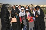 Friendly locals in Isfahan's central square.
