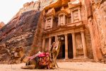 Camels resting in front of the Treasury at Petra. Photo credit: Jordan Tourism Board