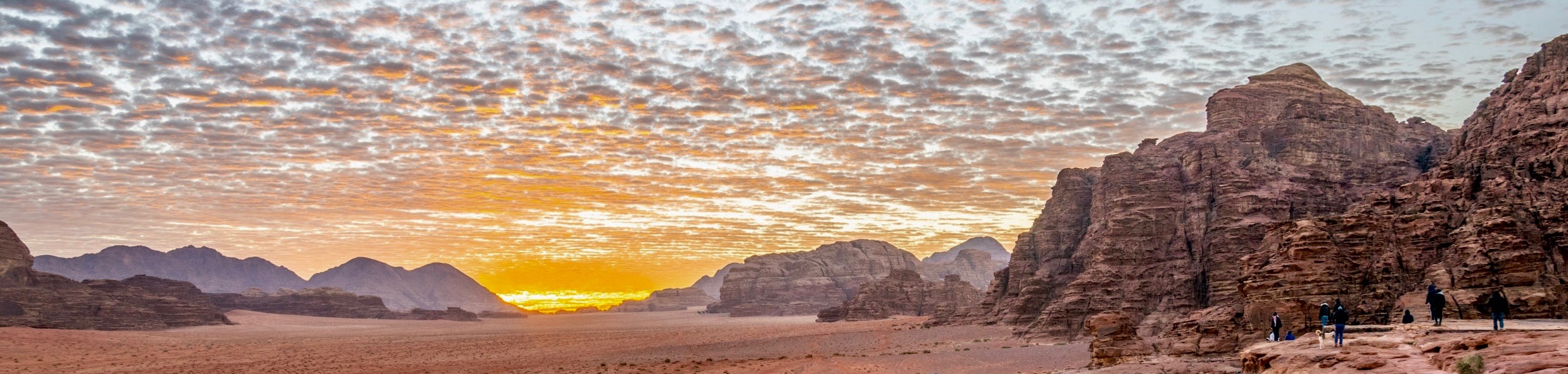 A sunset of Wadi Rum. Photo credit: A sunset of Wadi Rum.