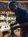 A master producing the pottery for which Rishtan is famous.