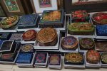Lacquer boxes for sale at a market in one of Uzbekistan's Silk Road oases.