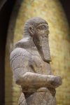 An Assyrian statue from the 9th century BCE on display in the Iraq Museum.