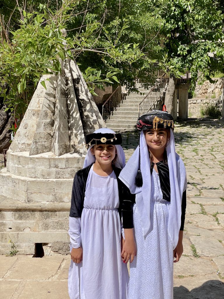 Yazidi girls at Lalish.