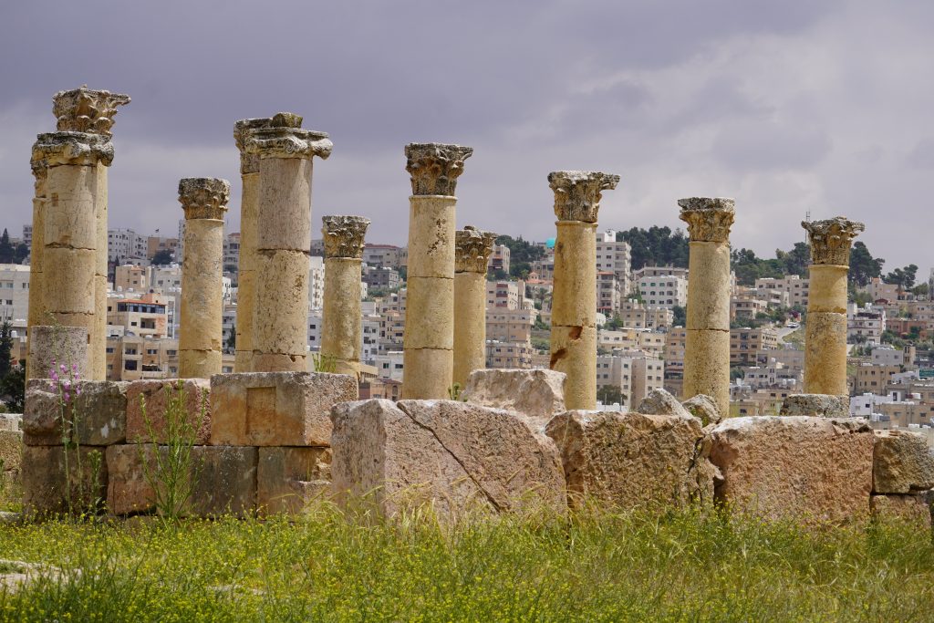 A colonnaded street in Jerash.