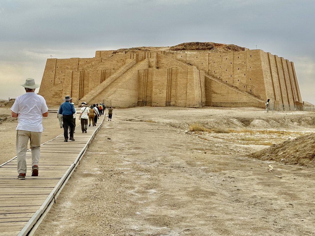 A MIR group approaches one of the ziggurats of ancient Mesopotamia. Photo credit: Jake Smith